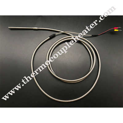 Tipo revestido de aço inoxidável tipo par termoelétrico do diâmetro 1.0mm 1.5mm 3.0mm 6.0mm da ponta de prova de K/j/n