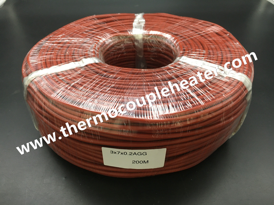 RTD Cable Resistance Thermometer PT100 Extension Cable Silicone Rubber Isolado