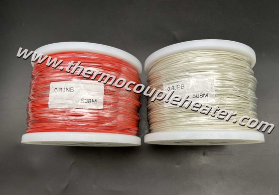 Cable de termocouple tipo J fibra de vidro isolado positivo e negativo