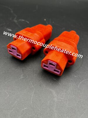 Conector feminino de 3 pinos de silicone para aquecedores eléctricos industriais