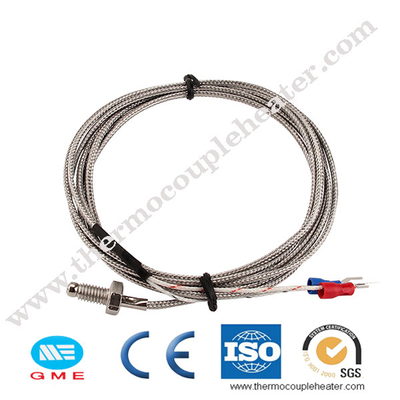 Tipo de aço inoxidável par termoelétrico M6 da RTD K do sensor de temperatura Pt100 do parafuso