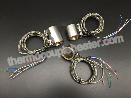 9W/Cm2 Brass Core Hot Runner Coil Heater With Stainless Steel Clap