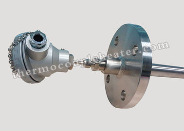 Tubo de aço inoxidável do estilo da flange/tipo tipo ponta de prova do fio de J T K de par termoeléctrico