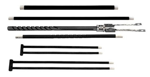 De silicone do carboneto de Rod componentes do par termoelétrico do elemento do calefator sic para o aquecimento industrial
