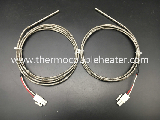 Fio personalizado do sensor de temperatura 2 da RTD PT500 com conector especial