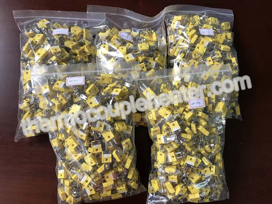 Componentes do par termoelétrico de Industria/tipo conector macho diminuto de K com o suporte do fio de metal