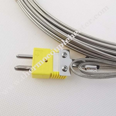 tipo par termoelétrico da ponta de prova 1300c 1200c k do alimento dos sensores dos instrumentos da temperatura com conector