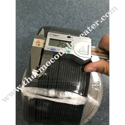 Tipo KX 2Core x 0,4mm Thermocouple Wire Shield de aço inoxidável Fibra de trança isolada