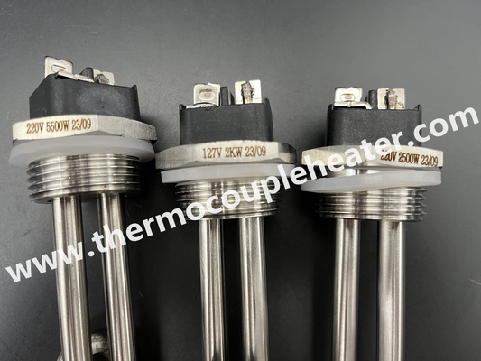 Aquecedores de imersão por parafusos de aço inoxidável Elemento de aquecimento tubular Aquecedor de água