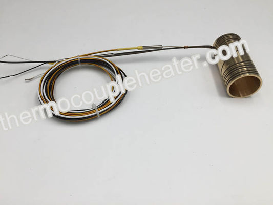 Calefator de bobina de bronze para o molde quente 230V 650W do corredor com par termoelétrico J