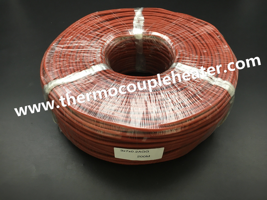 RTD Cable Resistance Thermometer PT100 Extension Cable Silicone Rubber Isolado