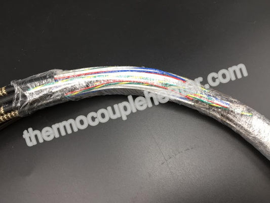 230V 1200W calefator de resistência elétrica de 2 x de 4mm dentro em linha reta com tipo par termoelétrico de J