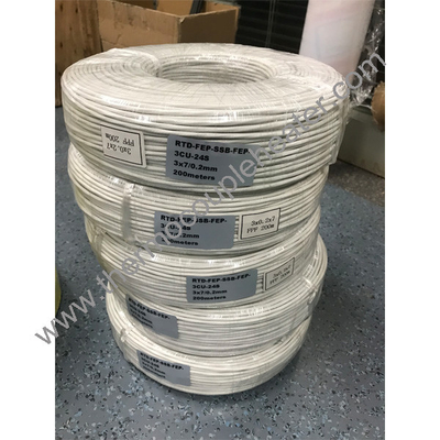 PFA Cabos RTD isolados de fibra de vidro Trenzados PT100 Cabos FEP
