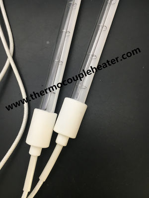 Elementos de aquecimento de infravermelho de aquecimento de quartzo Branco / transparente