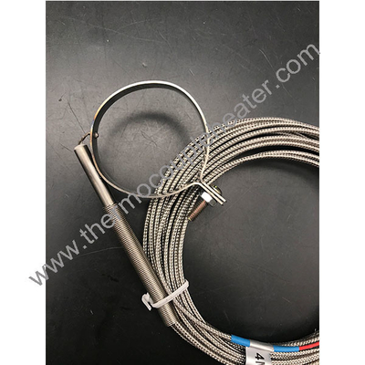 Tipo K/J Sensor de temperatura Clampada de tubos de termopares Anel sonda SUS