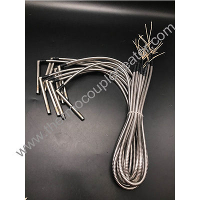 Elementos de aquecimento de cartuchos elétricos de forma L com tubo de metal flexível