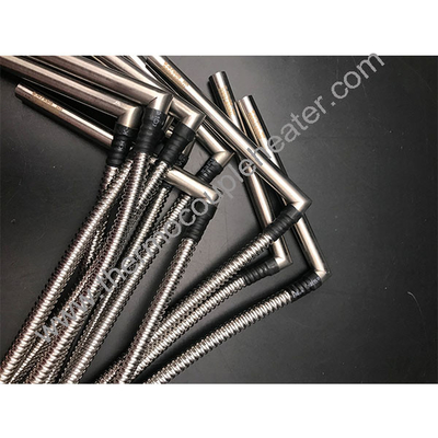 Elementos de aquecimento de cartuchos elétricos de forma L com tubo de metal flexível