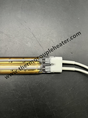 Lâmpada Halogênio Tubo Duplo Reflector de Ouro Tubo Quartz Aquecedor de Infravermelho