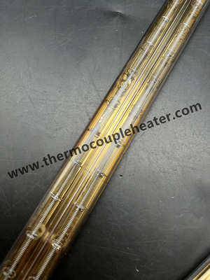 Lâmpada Halogênio Tubo Duplo Reflector de Ouro Tubo Quartz Aquecedor de Infravermelho