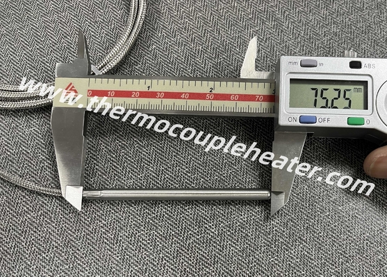 Sensor de temperatura de alta precisão personalizado RTD PT500 2 fios 5x75mm