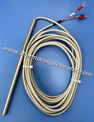 RTD Sensor de temperatura PT100 Proba SS316 Envase com cabo de silicone