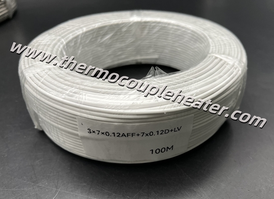 RTD PT100 Cabos de extensão PTFE isolados com proteção de alumínio e fio de drenagem