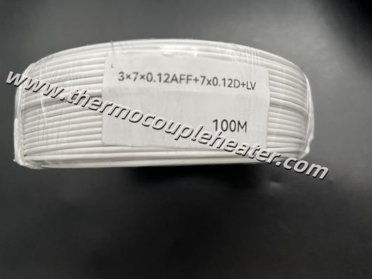 RTD PT100 Cabos de extensão PTFE isolados com proteção de alumínio e fio de drenagem