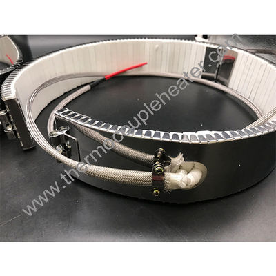 Extrusor de aço inoxidável barril de parafuso aquecedor cerâmico semi-redondo com terminais em 2 metades