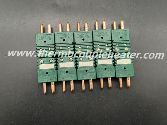 Tipo S Tipo R Conector de termopares Plug masculino Tamanho padrão ANSI Cor