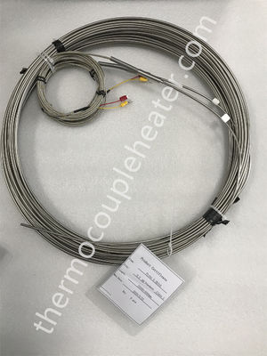 Tipo revestido de aço inoxidável tipo par termoelétrico do diâmetro 1.0mm 1.5mm 3.0mm 6.0mm da ponta de prova de K/j/n