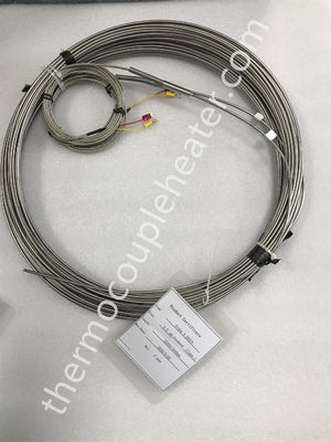 Tipo revestido de aço inoxidável tipo par termoelétrico do diâmetro 1.0mm 1.5mm 3.0mm 6.0mm da ponta de prova de K/j/n