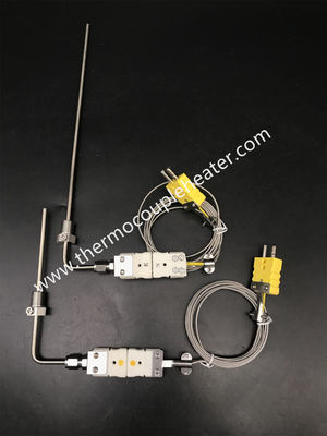 Termócopo flexível de tipo K com dispositivo de compressão ajustável e conector