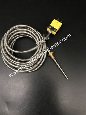 Termócopo flexível de tipo K com dispositivo de compressão ajustável e conector