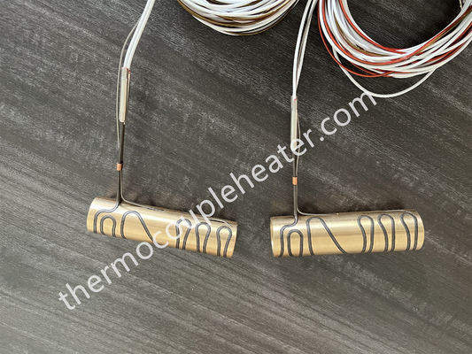 Resistente térmico elétrico aquecedor de corredores quentes bobina de aço inoxidável com maçaneta de latão equipamento de aquecimento flexível