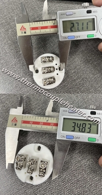 Bloco de terminais cerâmico para acessórios de termopar Série S 27mm S-3P-C