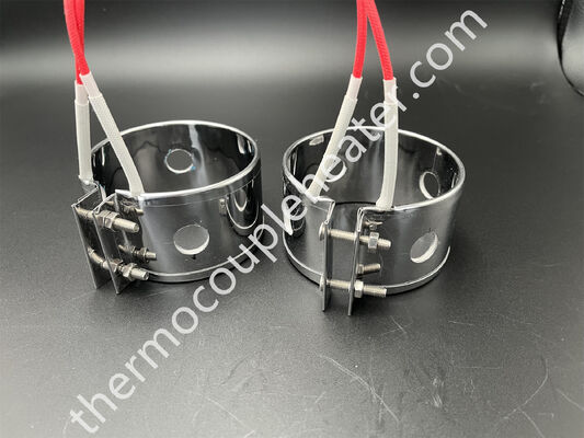 Elementos de aquecimento elétrico de aço inoxidável Mica Band Heater para extrusora