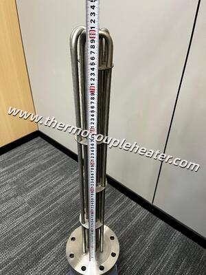 Aquecedor tubular flangeado com caixa de conexão para tanque industrial e aquecimento de processo