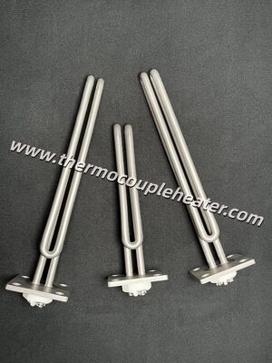 Elemento de aquecimento de imersão com flange de aço inoxidável para aquecedor de tanque de água industrial com certificação UL