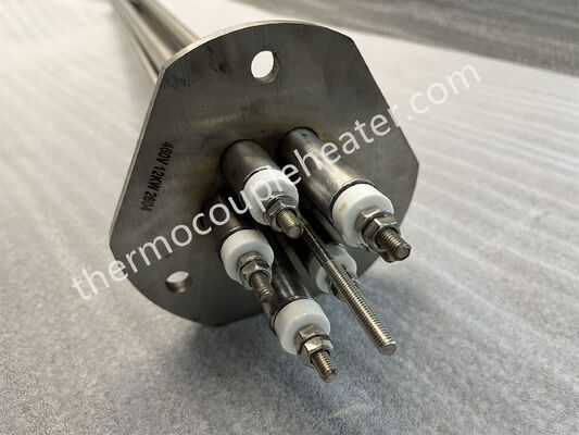 Aquecedor tubular de imersão em flange para água e outros líquidos
