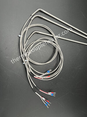 Termopar Tipo K/J/PT100 com Bainha de Aço Inoxidável, Diâmetro 1.0mm 1.5mm 3.0mm 6.0mm