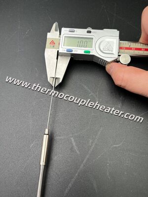 1.0mm Ultra-Fino Mineral Isolado PT100 RTD Sensor 4-Wire Alta Precisão para Espaços Confinados