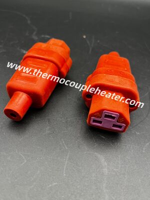 Conector feminino de 3 pinos de silicone para aquecedores eléctricos industriais