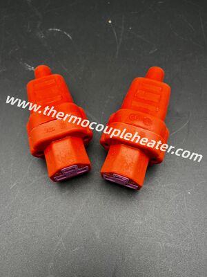 Conector feminino de 3 pinos de silicone para aquecedores eléctricos industriais
