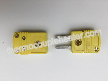 Tipo termoplástico amarelo homem e fêmea dos conectores de par termoelétrico de K para Industria