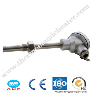 Par termoelétrico de aço inoxidável da ponta de prova com conjunto móvel da flange
