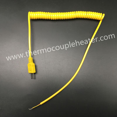 A isolação J K do PTFE datilografa a Mini Thermocouple Connector With 1.5m ligação encaracolado
