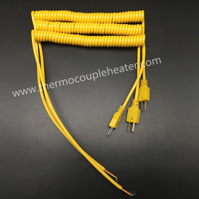 A isolação J K do PTFE datilografa a Mini Thermocouple Connector With 1.5m ligação encaracolado