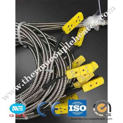 Tipo ponta de prova de K J PT100 de par termoelétrico flexível com fio de 1000mm