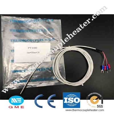 Sensor de temperatura PT100 do par termoelétrico do fio IP68 3