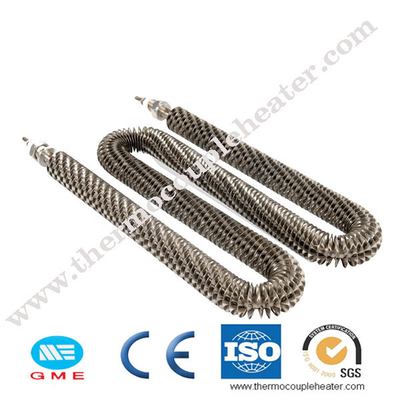 tipo elemento de 6mm 15kw u de aquecimento finned finned tubular do calefator de ar 750w
